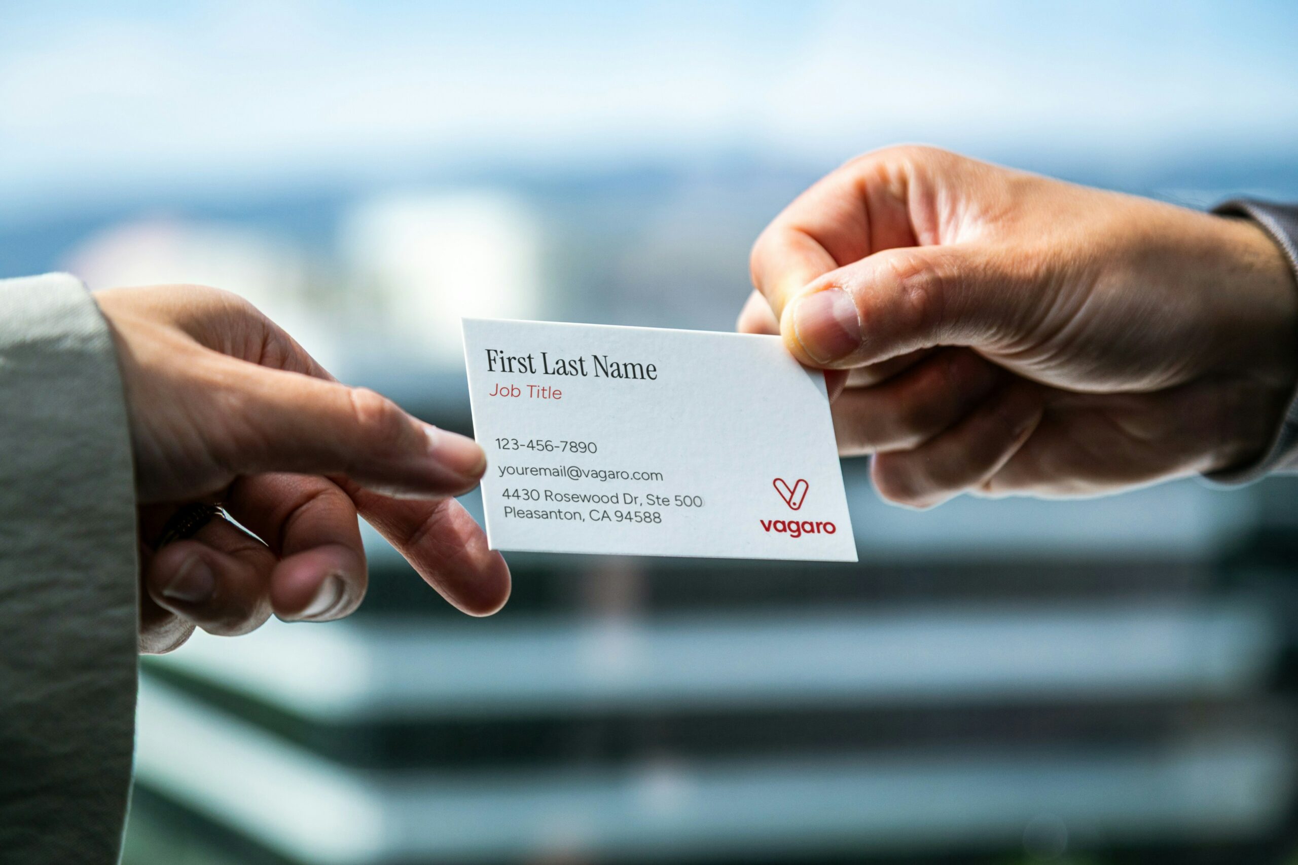 Two-way digital business card contact exchange